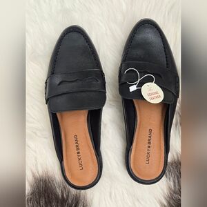 Lucky Brand Women's Black Leather Loafers